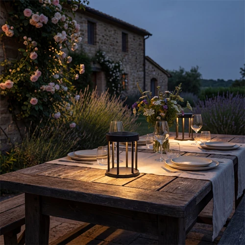 Lucide JACKSON - Bollard light- Solar - Ø 16 cm - LED Dim. - 1x2W 3000K - IP54 - Motion & Day/Night Sensor - Black - atmosphere 1